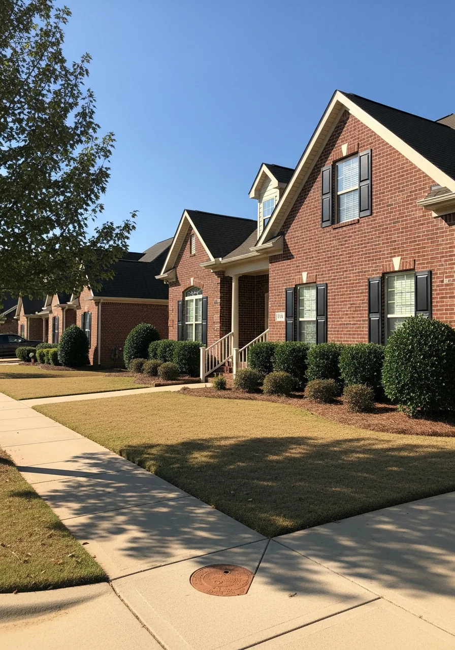 Decatur residential home with traditional architecture, front porch, and established landscaping.