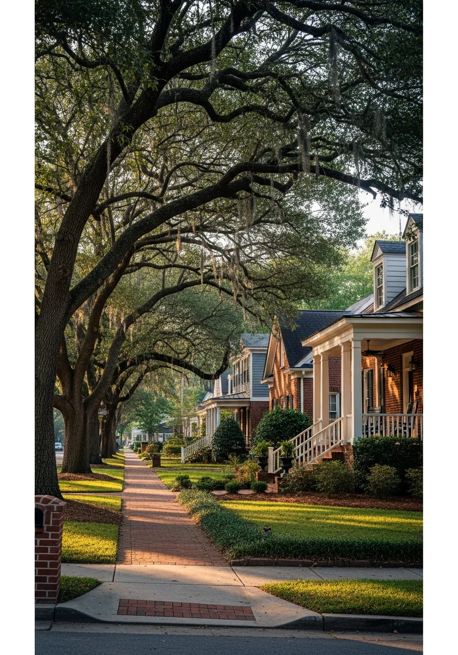 Florence residential home with traditional Southern architecture, front porch, and mature landscaping.